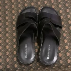 Naturalizer Black "Wiser" Sandals